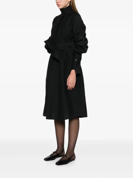 Rochie midi Psophia cu volane negru