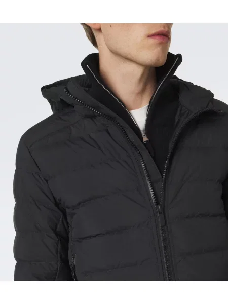 Geacă cu puf Canada Goose cu glugă negru