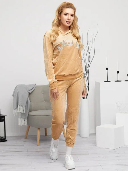 Komplet dresowy Resti z kryształkami biały