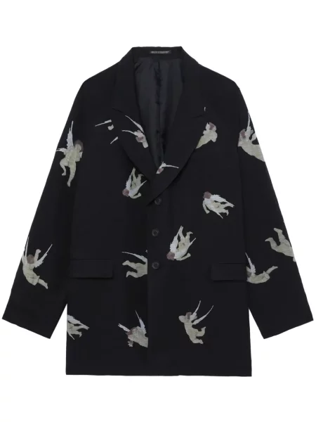 Sacou Yohji Yamamoto cu imagine negru
