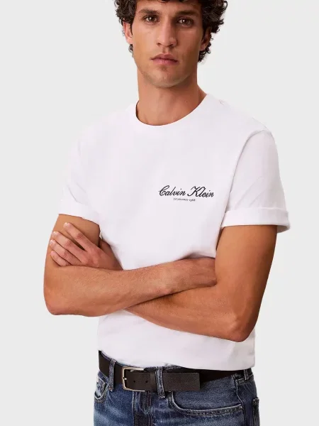 Графічний футболка Calvin Klein Jeans біла