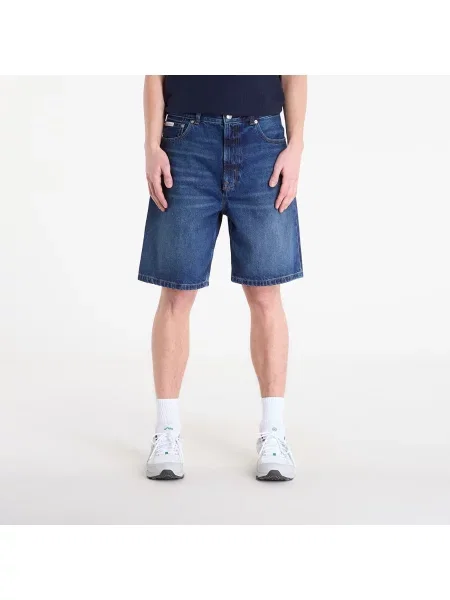 Šortky Calvin Klein Jeans Short Oil Slick Blue 34 modré