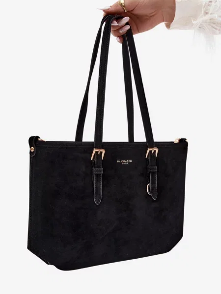 Geantă shopper Flora & Co din piele negru