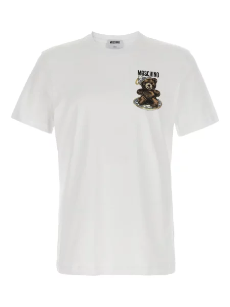 Tricou Moschino cu imagine teddy alb