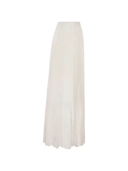 Fusta maxi Mc2 Saint Barth cu broderie alb
