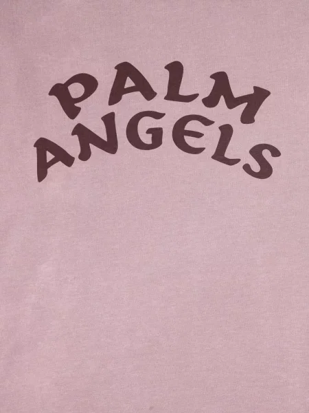 Lung pulover Palm Angels cu imagine roz