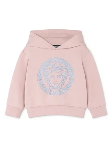 Bluza z kapturem dziecięca Versace różowa