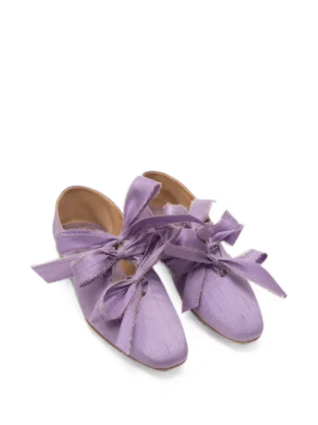Balerini Sleeper cu funde de mătase violet