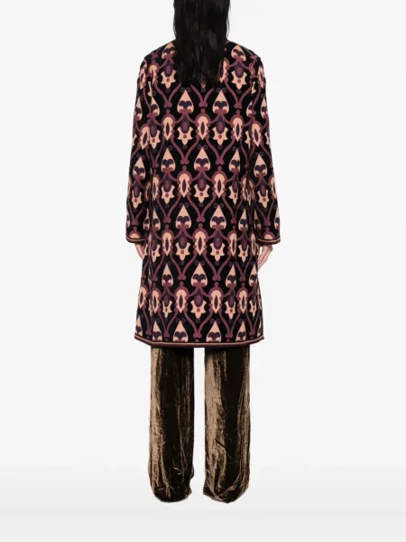 Palton Etro cu model paisley albastru