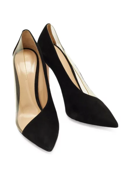 Pantofi cu toc Gianvito Rossi din piele de căprioară negru