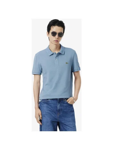 Koszulka polo Lacoste Slim Fit z krótkim rękawem błękitny XS niebieska