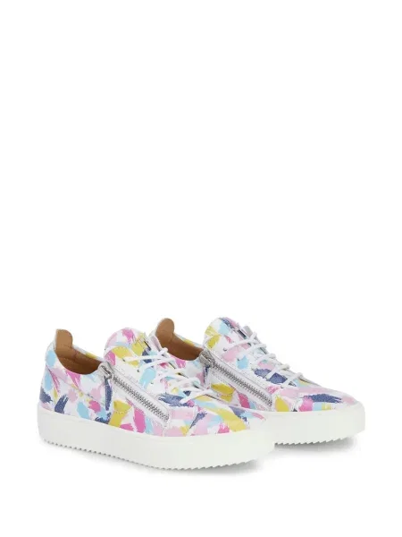 Sneakerși Giuseppe Zanotti cu imagine alb