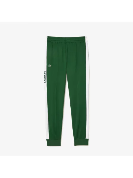 Lacoste Spodnie Dresowe Z Nadrukiem Regular Fit zielone