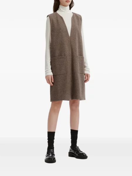Rochie mini Tout A Coup cu decolteu în V maro