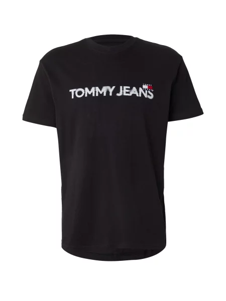 Tommy Jeans Tričko námořnická modř / červená offwhite černá