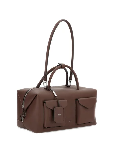 Geanta de piele Max Mara din piele maro