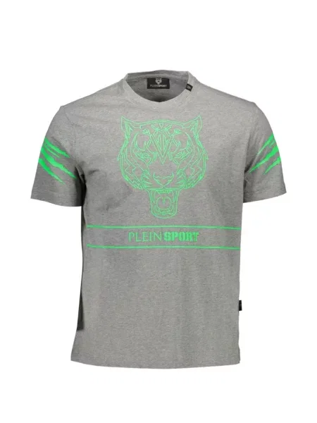 Tricou sport Plein Sport cu imagine cu dungi de tigru gri