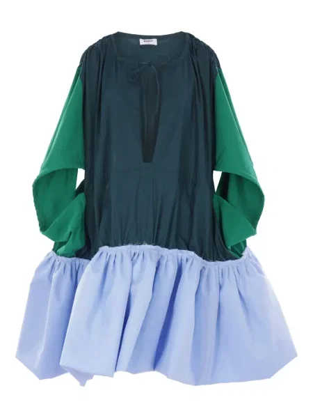 Mała sukienka mini Zomer z falbankami garniturowa zielona