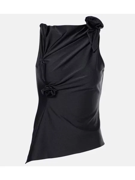 Top Coperni cu model floral negru