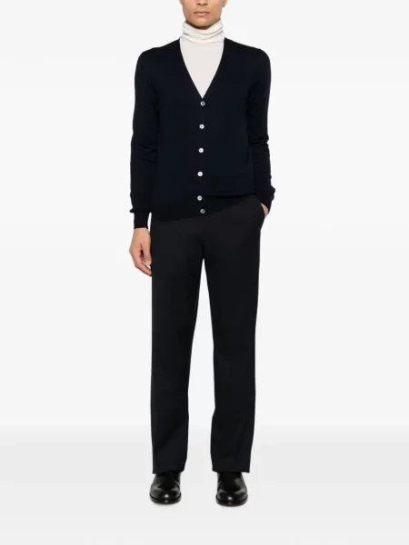 Cardigan D4.0 cu decolteu în V albastru