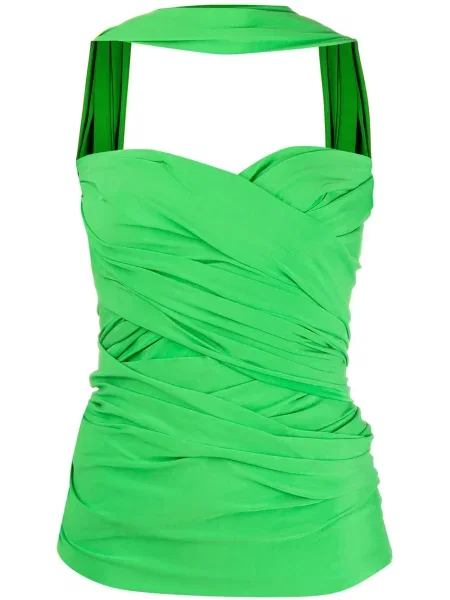 Bluzka Balenciaga kopertowa zielona