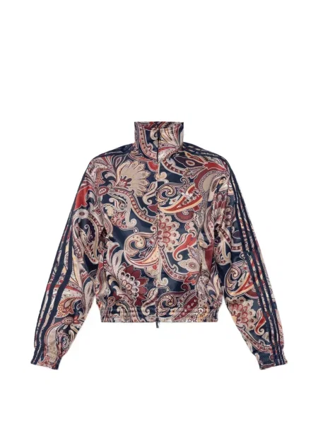 Állógalléros paisley mintás dzseki Adidas nyomtatás kék