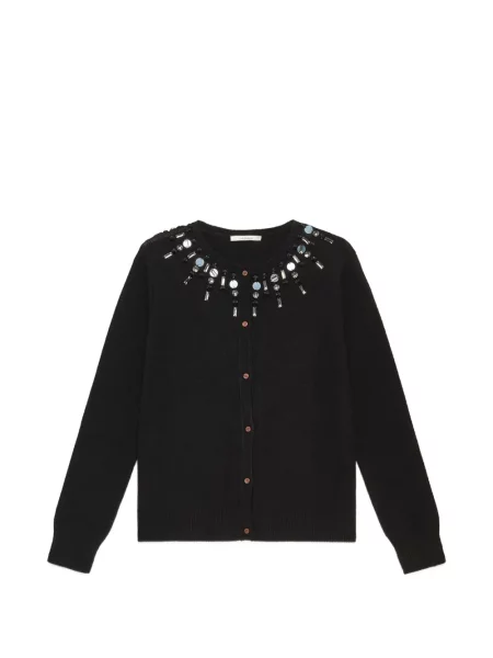 Cardigan Maliparmi cu broderie negru