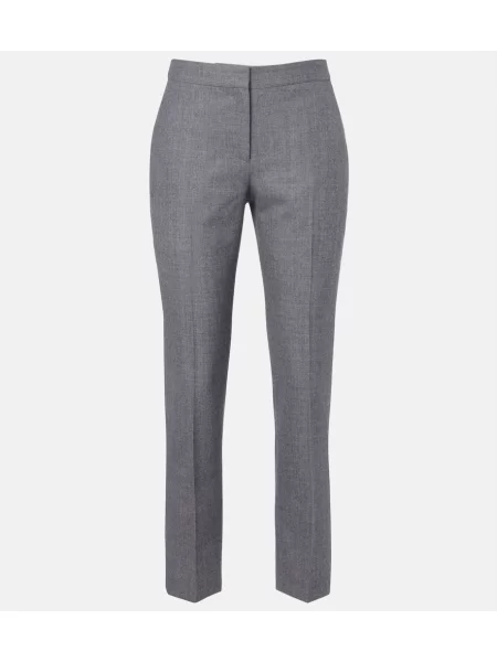 Pantaloni Mcqueen de lână gri