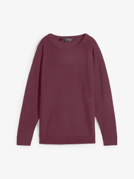 Sweter z rękawami typu nietoperz czerwony