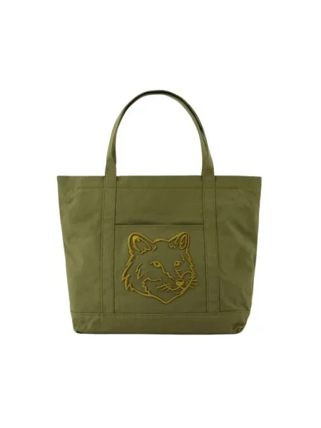 Duża shopperka Maison Kitsune zielona