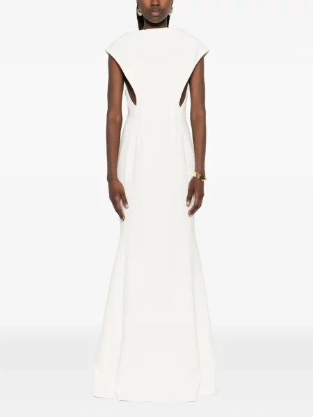 Rochie maxi Jil Sander alb