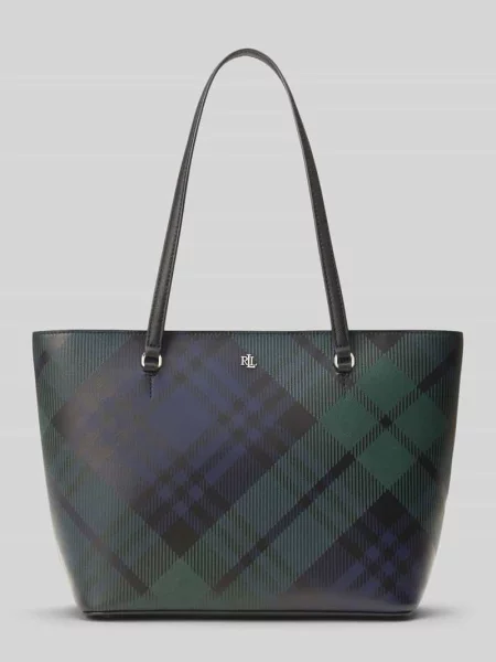 Lauren Ralph Lauren torebka shopper skórzana czarna