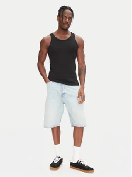 Jack&Jones Džínové šortky Ron Baggy Fit modrá