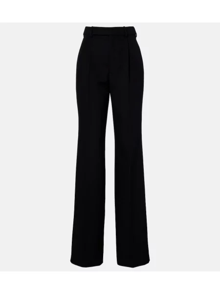 Pantaloni Saint Laurent de lână negru
