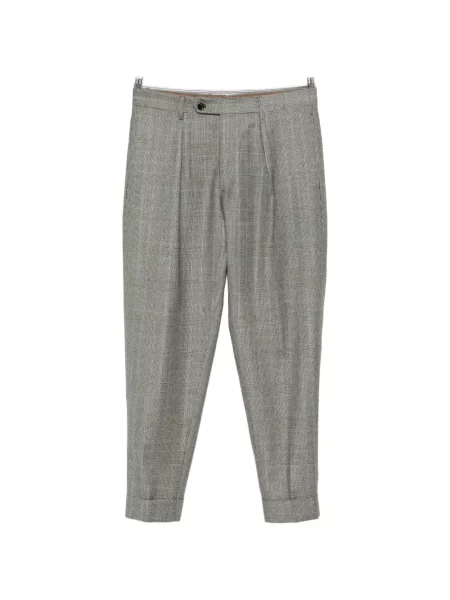 Pantaloni Berwich în carouri gri