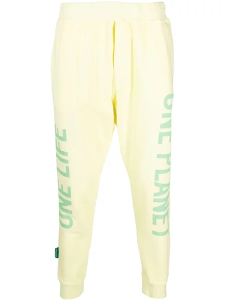 Pantaloni Dsquared2 cu imagine alergare galben