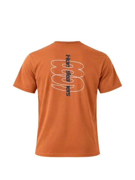 Tricou Horsefeathers cu imagine portocaliu