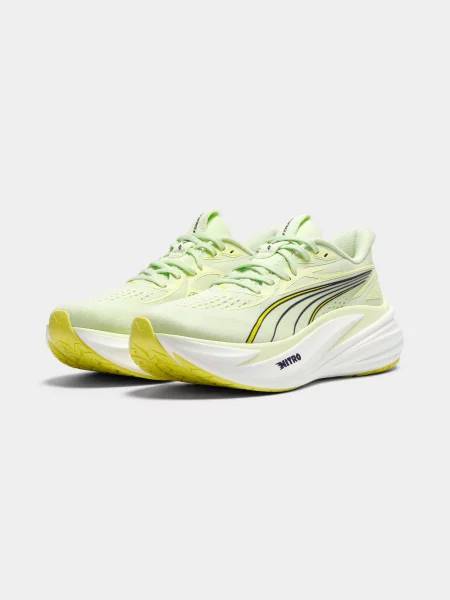 Кроссовки для бега Puma для бега зеленые