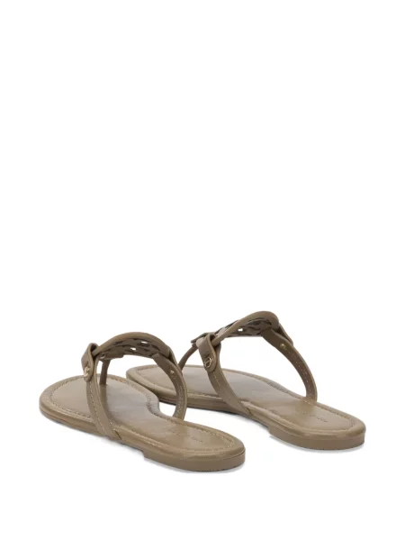 Sandale Tory Burch din piele fără toc maro