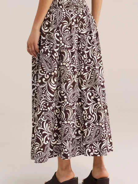 WE Fashion Szoknyák sötét barna fehér