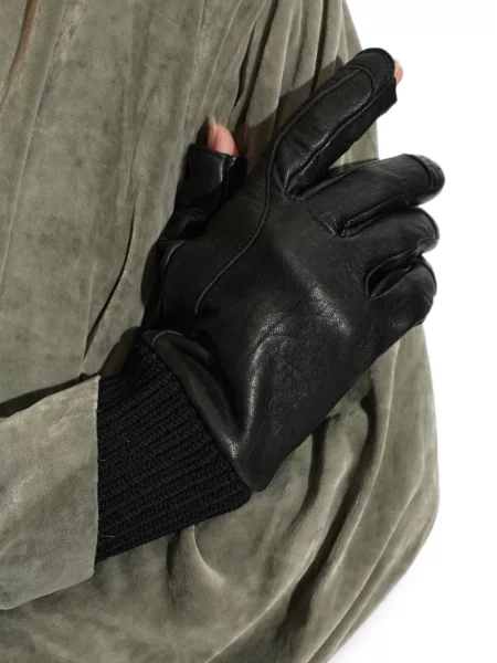 Mănuși Rick Owens din piele negru