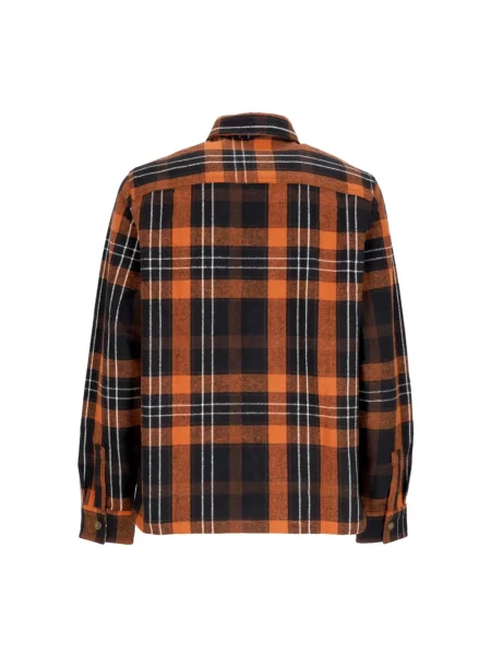 Koszula Dickies z długim rękawem flanelowa brązowa