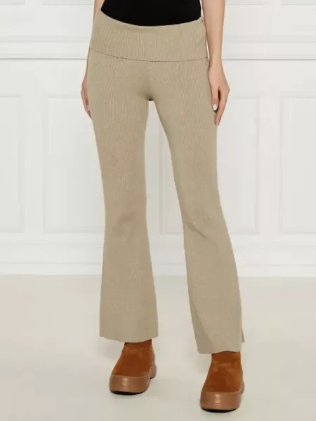 GUESS Kötött nadrágok NINA | flare fit bézs