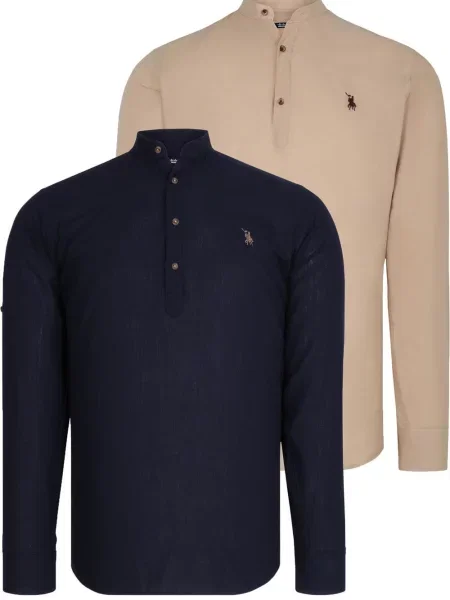 Gulerat cămașă Dewberry negru