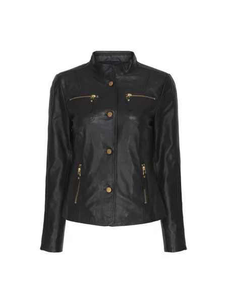 Kurtka skórzana Btfcph czarna