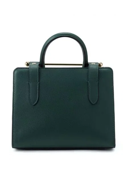Geantă shopper Strathberry din piele verde
