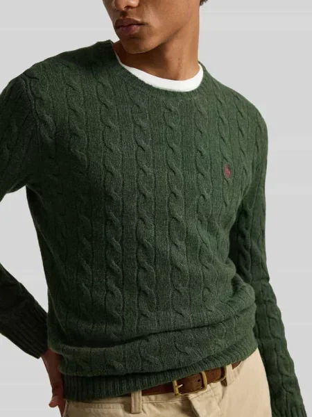 Sweter o kroju regular fit z mieszanki wełny i kaszmiru Polo Ralph Lauren zielony
