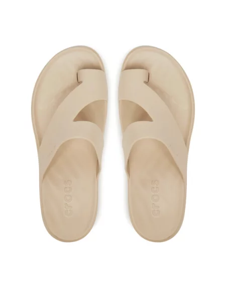 Japonki Crocs beżowe