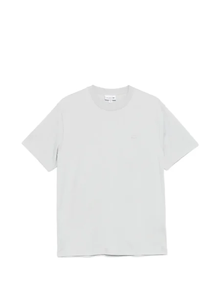 Tricou Lacoste cu decolteu rotund cu petice gri