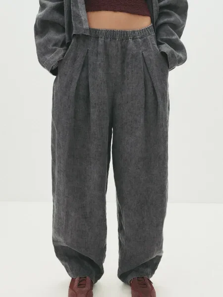 Pull&Bear Pantaloni cutați fumuriu albastru